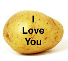 Mail a potato baby with a personalized potato message!